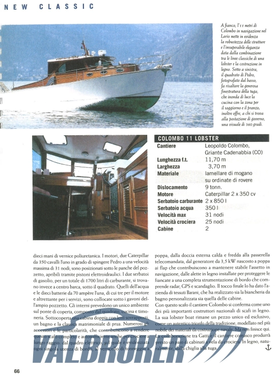 Cantiere Leopoldo Colombo Lobster 38 de segunda mano en venta