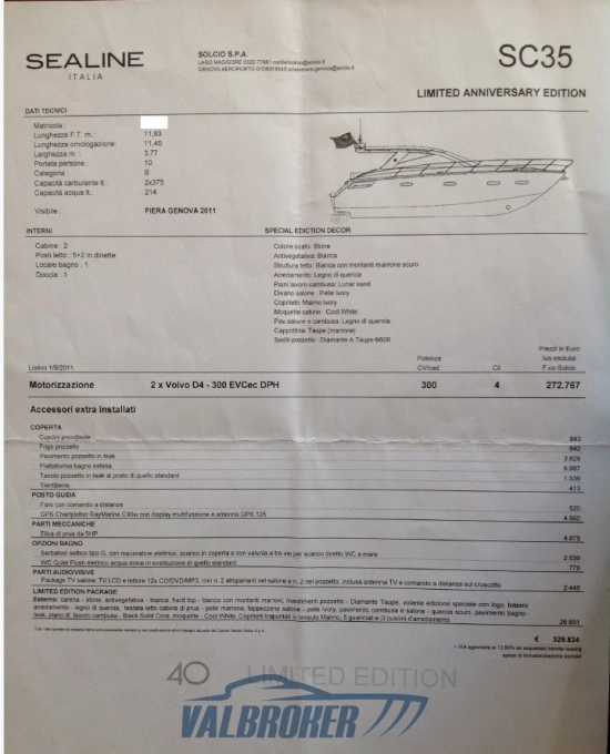 Sealine SC 35 de segunda mano en venta
