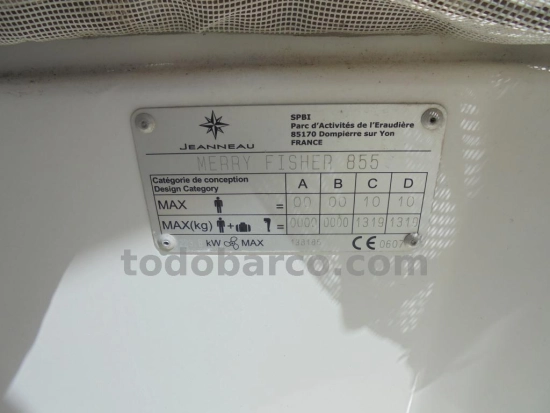 Jeanneau Merry Fisher 855 de segunda mano en venta