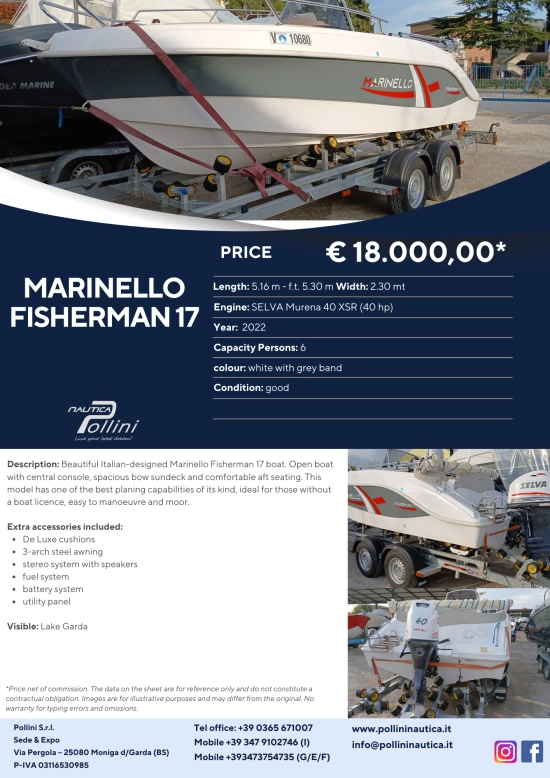 Marinello Fisherman 17 de segunda mano en venta