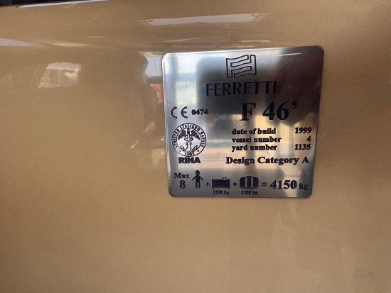 Ferretti 46 Anniversary de segunda mano en venta