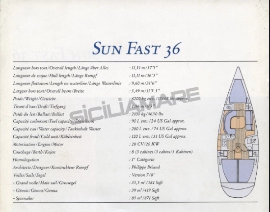 Jeanneau SUN FAST 36 de segunda mano en venta
