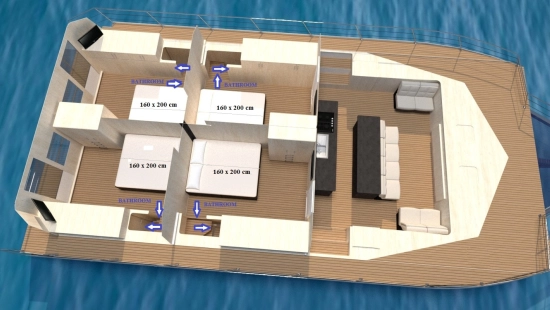 Custom 50 Feet Aluminium Catamaran de segunda mano en venta