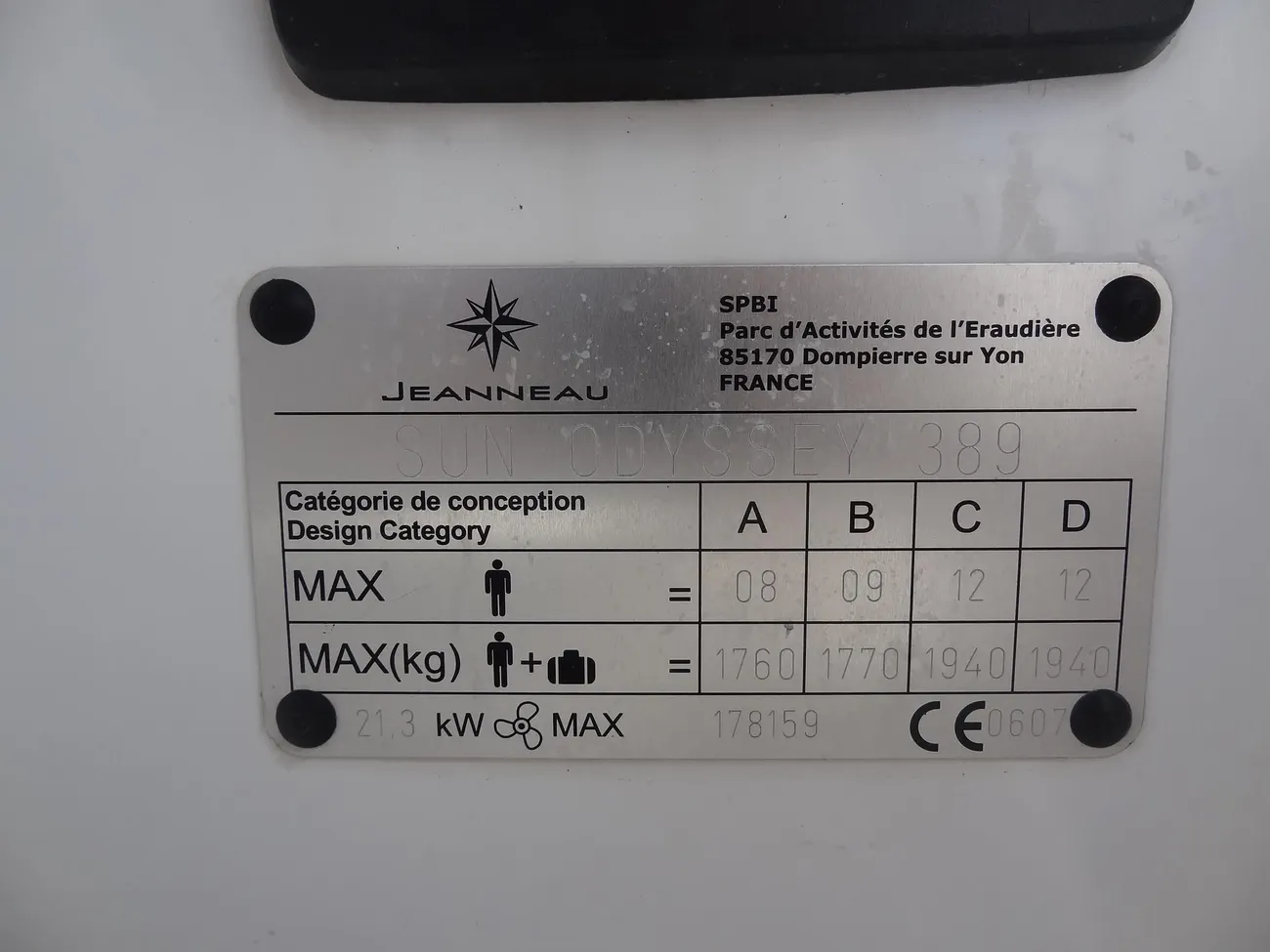 Jeanneau Sun Odyssey 389 de segunda mano en venta