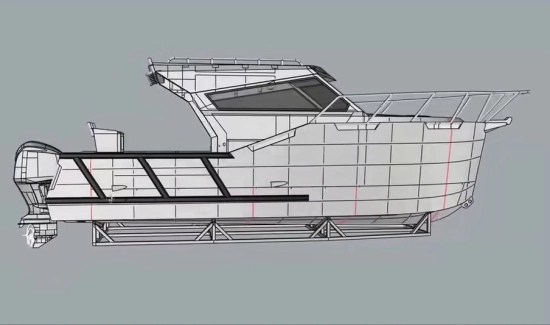 Finish Line 8.5 m Sports Fishing Range=Stealth look nuevo en venta